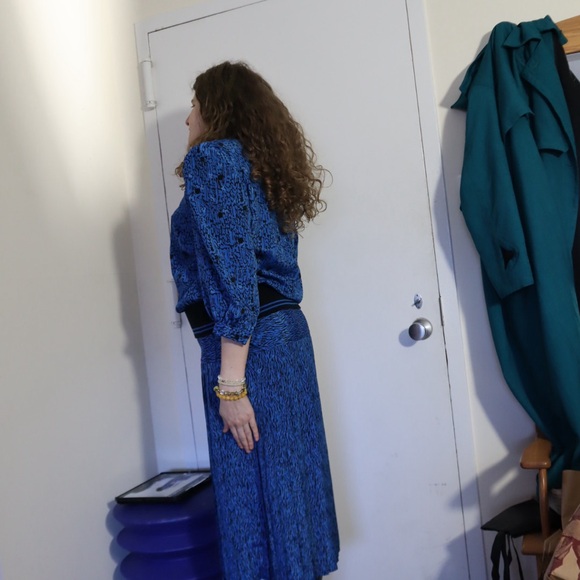 Blue vintage two piece set size 10 - Picture 10 of 10